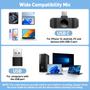 Imagem de Microfone Lapela Sem Fio Tipo C - Compatível com iPhone 15, Android, Laptop e PC - Pacote com 2