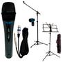 Imagem de Microfone Leson LS-300 Com Cabo + Pedestal Smmax + Estante Partitura