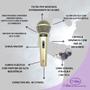 Imagem de  Microfone Leson SM58P4 Profissional Champanhe com Cabo 3 Metros
