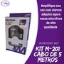 Imagem de Microfone MXT Dinâmico Kit M201 Linha Iniciante Karaokê com Cabo de 5 Metros