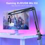Imagem de Microfone para Jogos FIFINE AM8T - USB/XLR - Com Iluminação RGB Branca