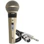 Imagem de Microfone Profissional SM58 P4* Champanhe Acompanha Cabo de 5 Metros - Leson