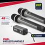 Imagem de Microfone S/ Fio Staner Duplo Sfh20 Base Portátil Recarregável