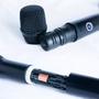 Imagem de Microfone Sem Fio Dinâmico Leson AR100 wireless 10 frequências Preto