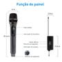 Imagem de Microfone Sem Fio Duplo Profissional Dinâmico Alta Qualidade Recarregável com Excelência sonora