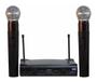 Imagem de Microfone Sem Fio Duplo Uhf Wireless Le-906 Lelong Cor Preto