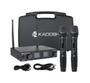 Imagem de Microfone sem fio kadosh k502m mao duplo pilhas recaregavel