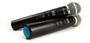 Imagem de Microfone Sistema Sem Fio Duplo Mão Uhf Kadosh Kds-w382m - Preto