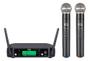 Imagem de Microfone Sistema Sem Fio Duplo Mão Uhf Kadosh Kds-w382m - Preto