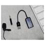 Imagem de Microfone Ultramini com clip para celular + Adaptador USB para PC e Fone