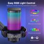 Imagem de Microfone USB Gamer UHURU UM2S com Iluminação RGB para PC e PS4/5 - Ideal para Podcast
