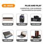 Imagem de Microfones Dinâmico Sem Fio Duplo Profissional Recarregável Uhf Preto - Eletromex