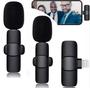 Imagem de Microfones Wireless Microphone Sem fios Lapela Duplo Dinâmico ConectorIphone cor preto - lightning