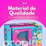 Imagem de Microondas Brinquedo Luz Som ul Rosa Infantil Divertida