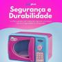 Imagem de Microondas Brinquedo ul Rosa Infantil Mini Cozinha Criança