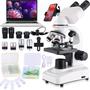 Imagem de Microscópio Composto Herwick 40X-2500X com Oculares WF10x e WF25x