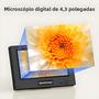 Imagem de Microscópio Digital 1000X 1080P 43 LCD USB Lupa De Moeda Com 8 LEDs Ajustáveis para Reparo