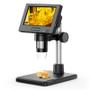 Imagem de Microscópio Digital 1000X 1080P 43 LCD USB Lupa De Moeda Com 8 LEDs Ajustáveis para Reparo