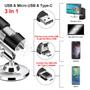 Imagem de Microscópio Digital Cainda 40X-1000X com Suporte e Estojo