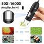 Imagem de Microscópio Digital Portátil 1600x 3 em 1 com LED - Lupa USB Tipo C para Solda