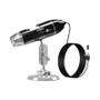 Imagem de Microscópio Digital Portátil 1600x 3 em 1 com LED - Lupa USB Tipo C para Solda