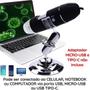 Imagem de Microscópio Digital Usb Zoom 1600x Portátil Para Celular Notebook Computador