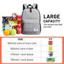 Imagem de MIER Mochila Isolada Cooler Pequeno Leakproof Lunch Back Pack com coolers Lightweight Cute Lunch Bag para mulheres adolescentes para o trabalho, escola, piqueniques, camping, park day trips, 15L, cinza