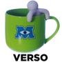 Imagem de Mike Wazowski Caneca Com Boneco Infusor de Chá Cerâmica 350ml Oficial Monstros S.A