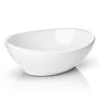 Imagem de Miligore 16" x 13" Oval White Ceramic Vessel Sink - Forma moderna de ovo acima do balcão banheiro vanity bowl