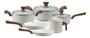 Imagem de Mimo Style, Conjunto de 6 Panelas Pratic Cook Marmol Compatível com Fogão por Indução