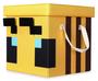 Imagem de Minecraft Bee 15 polegadas caixa de armazenamento com tampa  Recipiente dobrável da cesta de tecido, organizador do cubo com alças, organizador do armário do cubo  Presentes e Colecionáveis de Videojogos