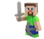 Imagem de Minecraft - Steve com lobo bege e cinza - picareta+espada