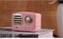 Imagem de Mini Alto-Falante Bluetooth Retro Portátil com Rádio - Entrada USB/TF - Rosa