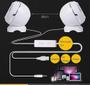 Imagem de Mini Alto-Falantes de Computador USB com Áudio e Vídeo - Cores Hifi - Branco e Prata
