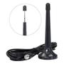 Imagem de Mini Antena TV Digital Interna Externa HDTV UHF VHF 4.0 Dbi 3mts Exbom