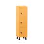 Imagem de Mini Armário Guarda Volume Locker Roupeiro 1 Vão 3 Portas MGRF501/3 Laranja Picasso - Pandin