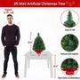 Imagem de Mini Árvore de Natal Artificial Yaheetech (60cm) - Pacote com 3