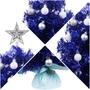 Imagem de Mini Árvore de Natal Azul com Luzes - 50-58cm - PVC