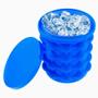 Imagem de Mini Balde Forma Gelo Em Silicone Azul Ice Magic Cube