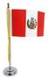 Imagem de Mini Bandeira de Mesa da Peru 15 cm Poliéster