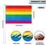 Imagem de Mini bandeiras Rainbow Pride Flag, pacote com 100 unidades portáteis, 14x21cm