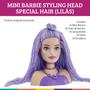 Imagem de Mini Barbie Styling Head Original Boneca Cabelo Lilás Pupee