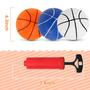 Imagem de Mini Basketball M SANMERSEN, pacote com 6, 6,3 cm com bomba de PVC para crianças