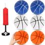 Imagem de Mini Basketball M SANMERSEN, pacote com 6, 6,3 cm com bomba de PVC para crianças