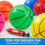 Imagem de Mini Basquete Inflável SYNCFUN - Pacote com 6 Unidades (5 Polegadas) + Bomba