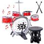 Imagem de Mini Bateria Brinquedo Musical Infantil Com Banquinho 5 tambores ATENTU