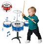 Imagem de Mini Bateria Infantil Instrumento Brinquedo Prato Tambor Baqueta