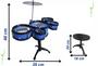 Imagem de Mini bateria infantil Jazz Drum azul com duas baquetas  tambores e banquinho