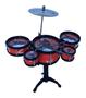 Imagem de Mini Bateria Musical Infantil 5 Tambores e Baquetas Music Jazz Drum Com (Banquinho)