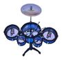 Imagem de Mini Bateria Musical Infantil 5 Tambores e Baquetas Music Jazz Drum